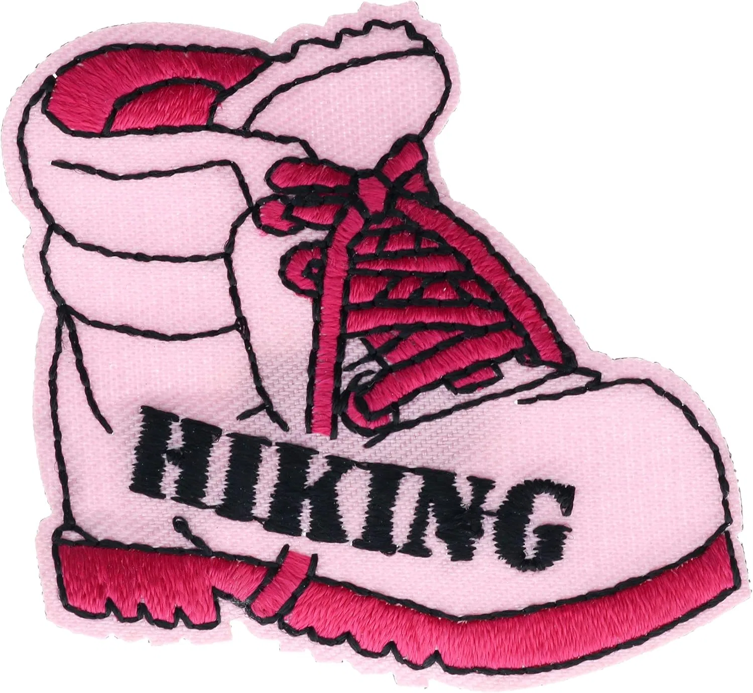 Детские ботинки для девочек с вышивкой Girls Hiking Boot Pink IVAN, Pink Red Black
