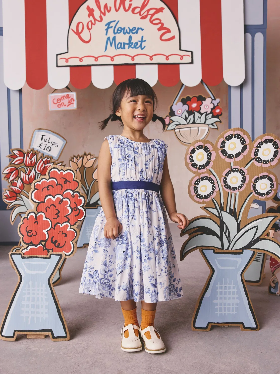 Платье-сарафан без рукавов Cath Kidston Blue Floral Next, синий флоральный