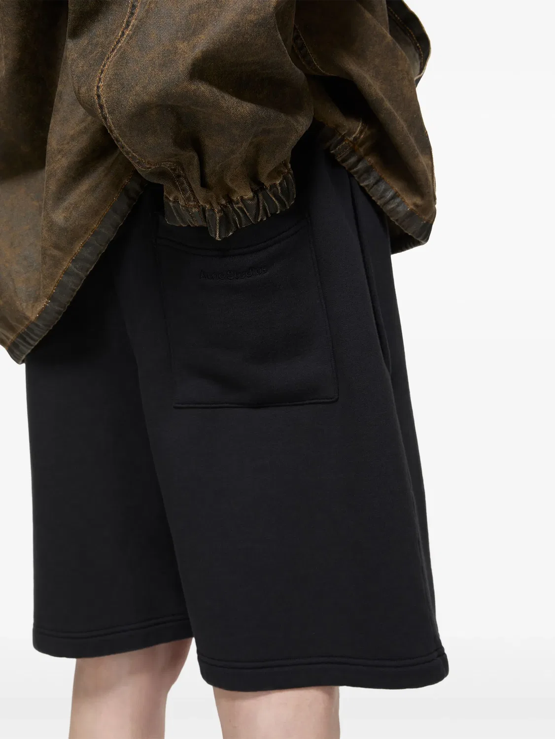 Шорты из флиса Acne Studios, черный — фото 4