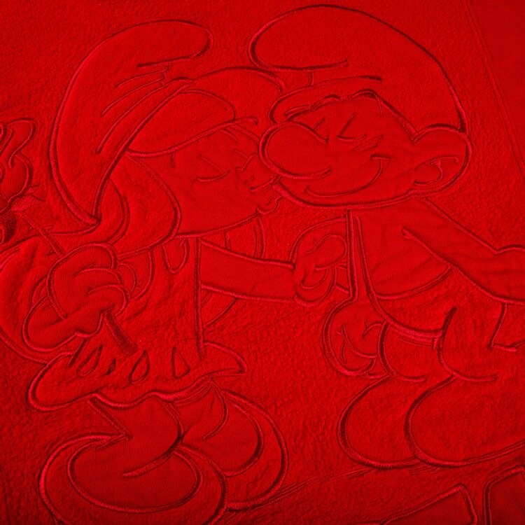 Толстовка Supreme x Smurfs Hooded Sweatshirt 'Red', красный — фото 4