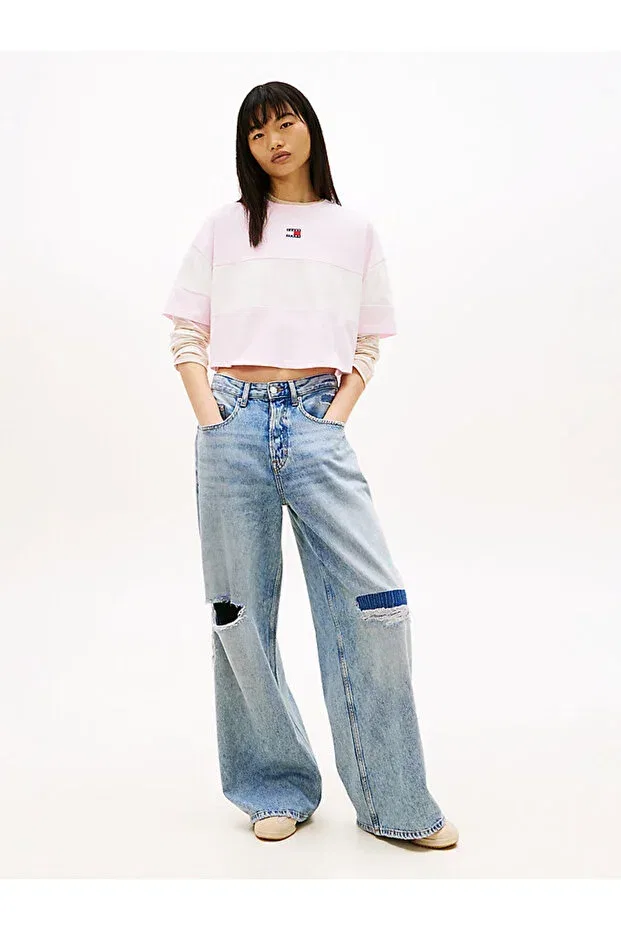 Женская футболка с принтом Tommy Hilfiger, Pearl Pink — фото 3
