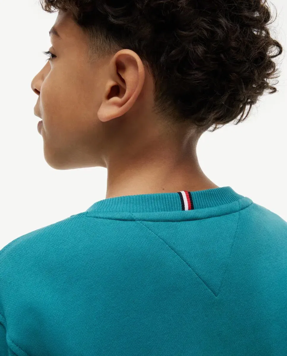 Детская худи для мальчиков с логотипом Tommy Hilfiger, Verde Oscuro — фото 3