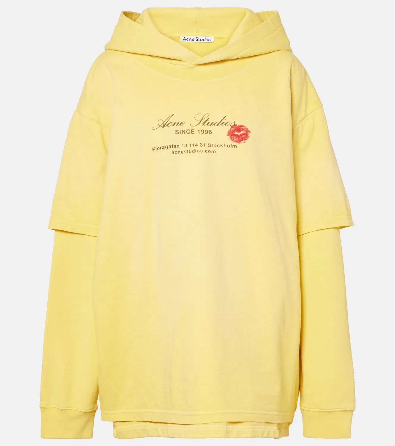 Худи с принтом Acne Studios, желтый