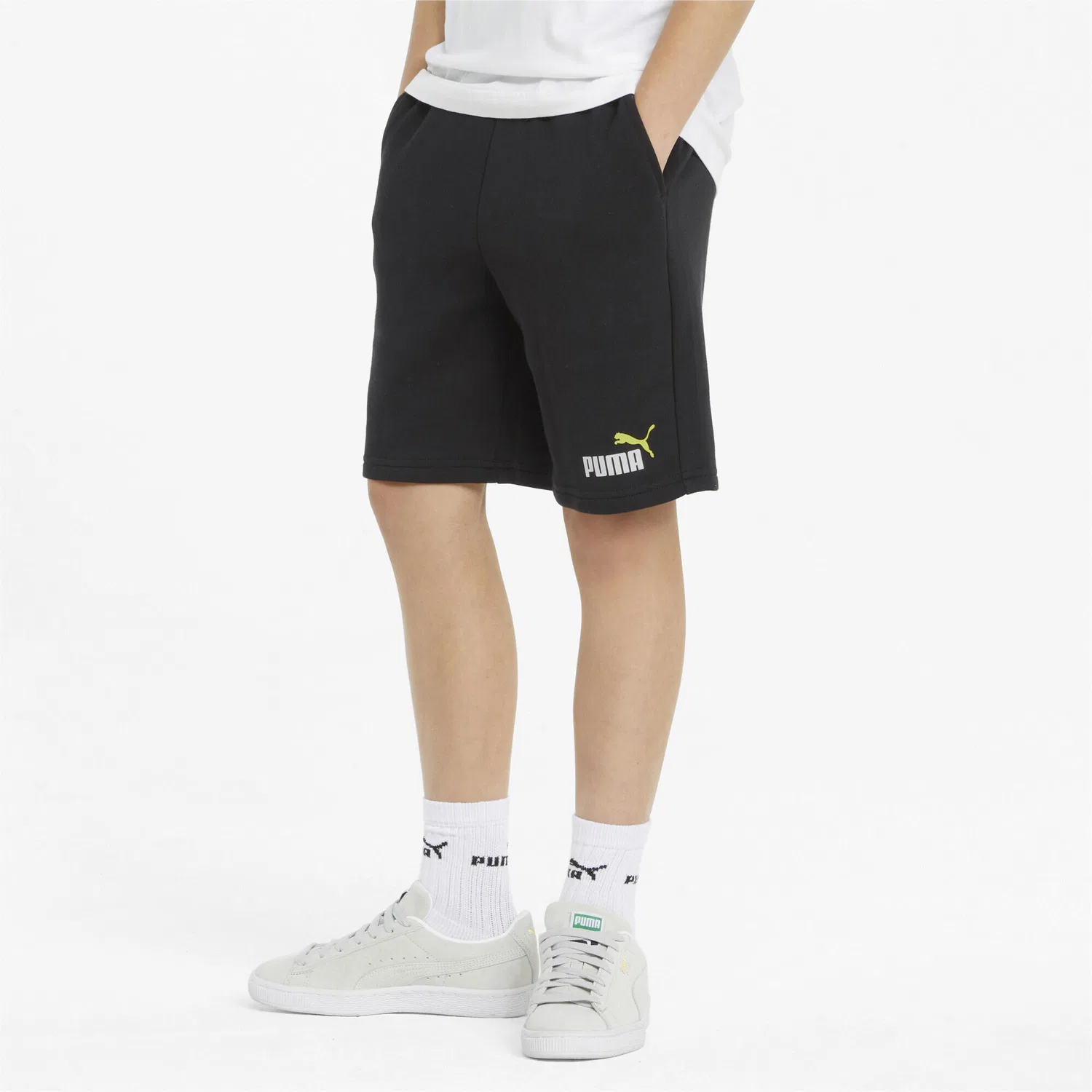 Детские шорты с контрастной отделкой Essentials+ Two-Tone Puma, Черный — фото 2