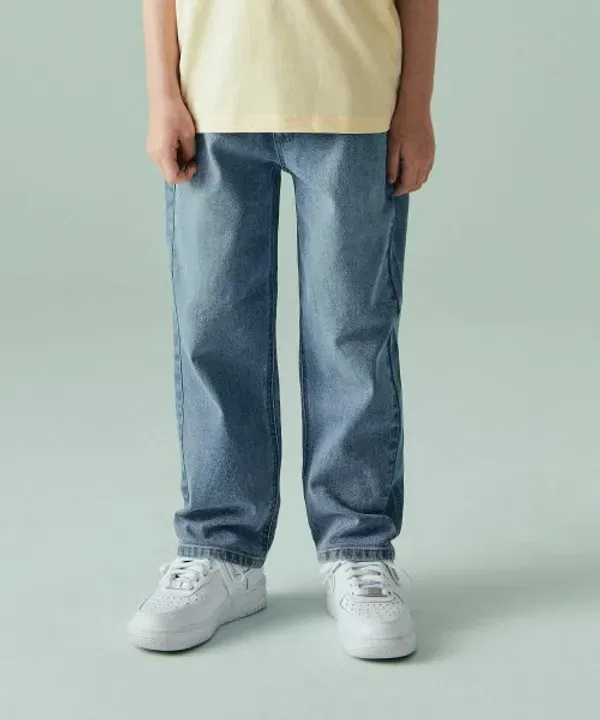 Джинсы прямого кроя на резинке, Musinsa Standard Kids, Light Indigo