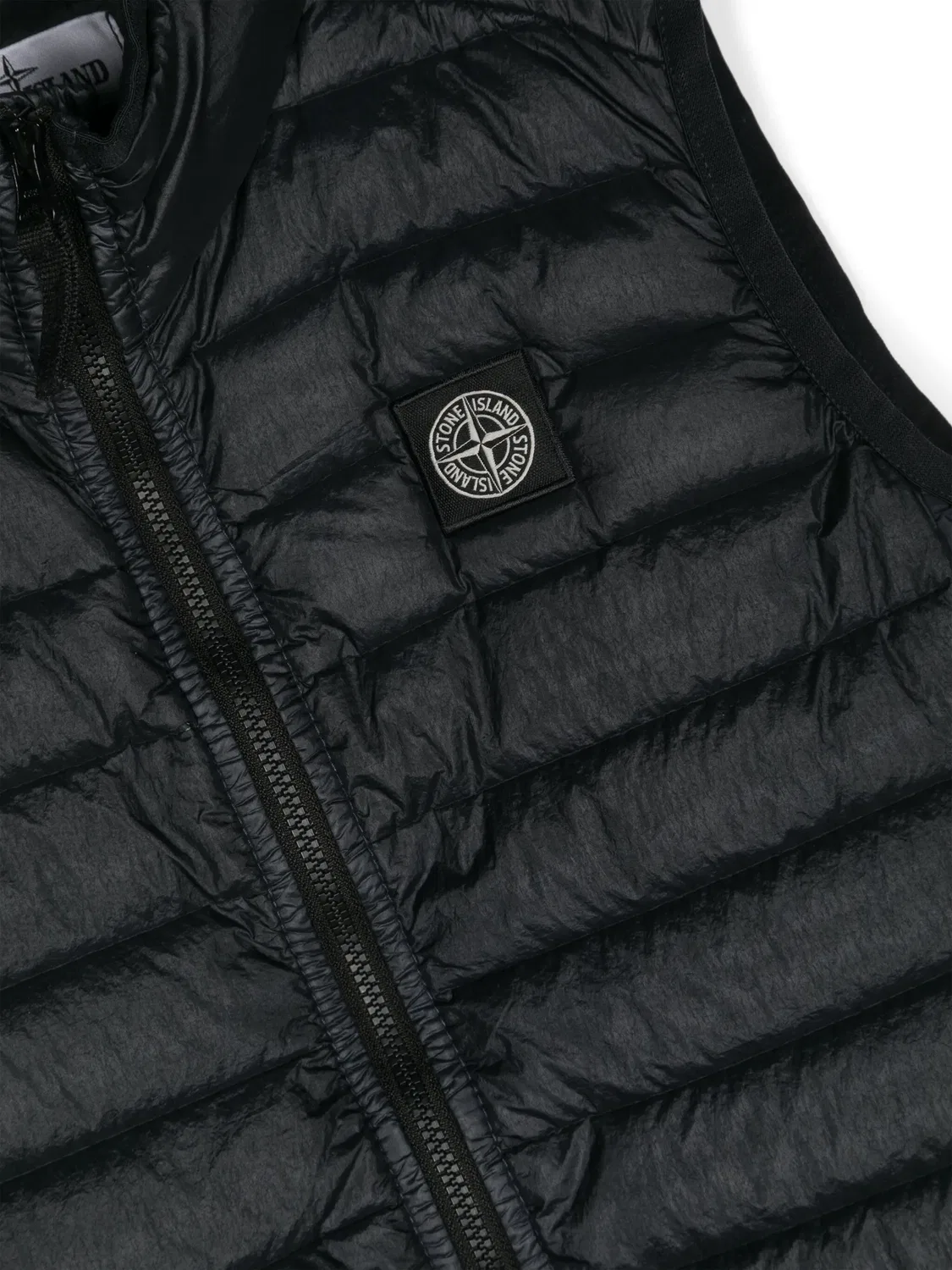 Пуховик с эмблемой компаса Stone Island, темно-синий — фото 3