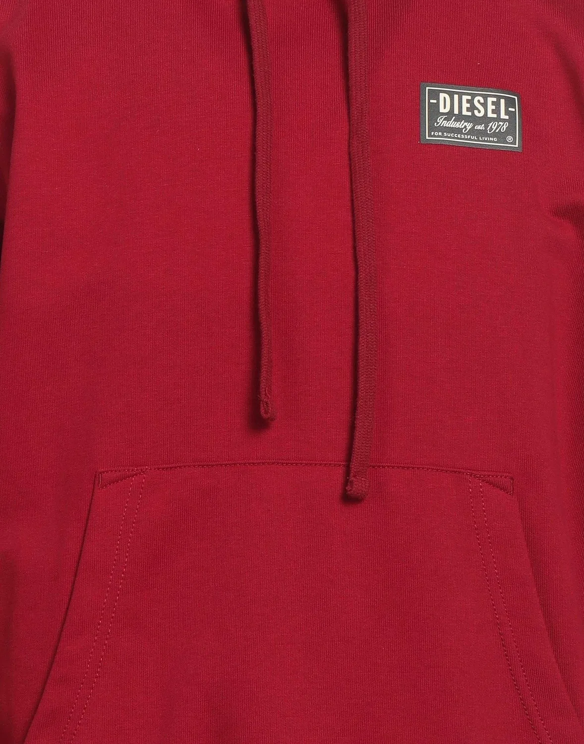 Мужской свитшот на флисе с капюшоном Diesel, красный — фото 4