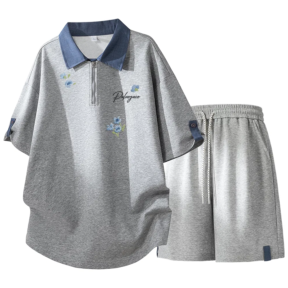 Детский комплект из футера с длинным рукавом Casual Sportswear Unisex, PAL ONGACO, Heather Gray