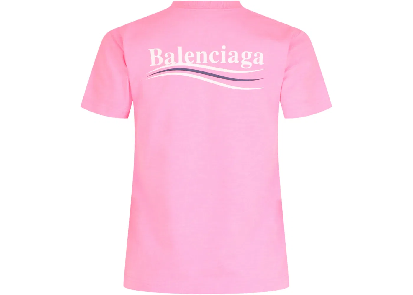 Женская футболка с принтом Political Campaign Logo Balenciaga, Bubble Gum White — фото 2