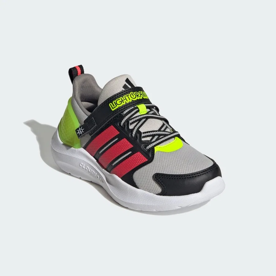 Детские спортивные кроссовки с подсветкой Lightorama Runner adidas, Серый — фото 3