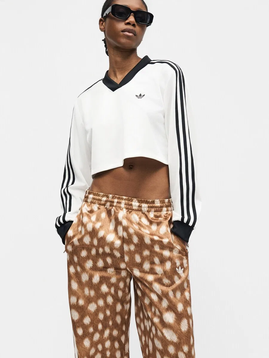 Брюки ADIDAS ORIGINALS свободного кроя, карамельного цвета — фото 4