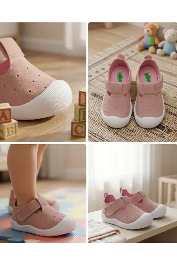 Детская обувь для девочек на липучке First Step Shoes Hızlı Al, Powder-Flat — фото 3