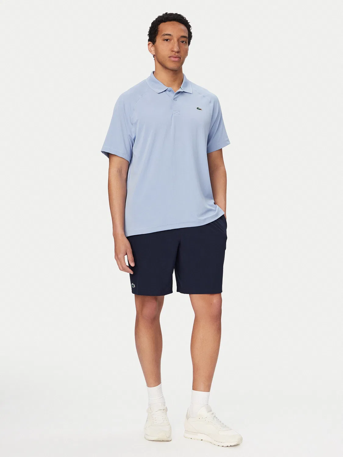 Мужское поло стандартного кроя Lacoste, голубой — фото 2
