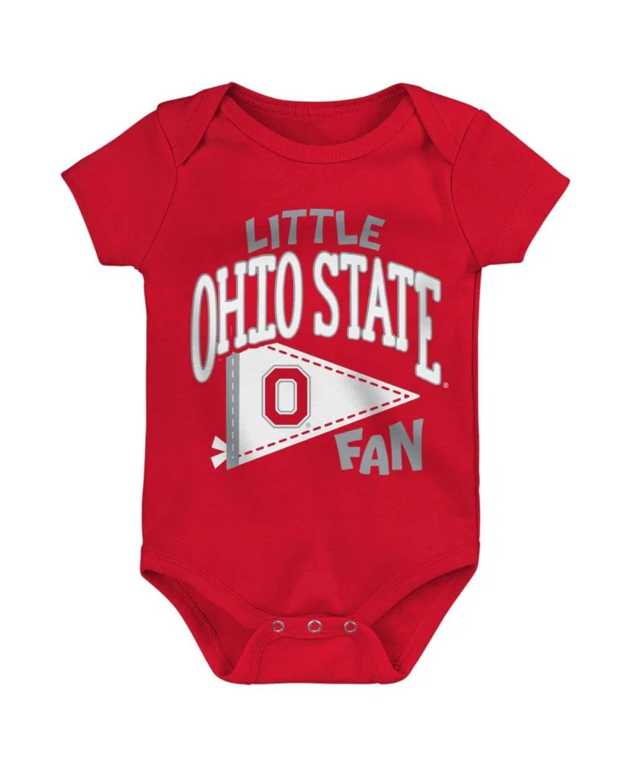 Боди с длинным рукавом Ohio State Buckeyes Little Banner Bodysuit Outerstuff, Scarlet