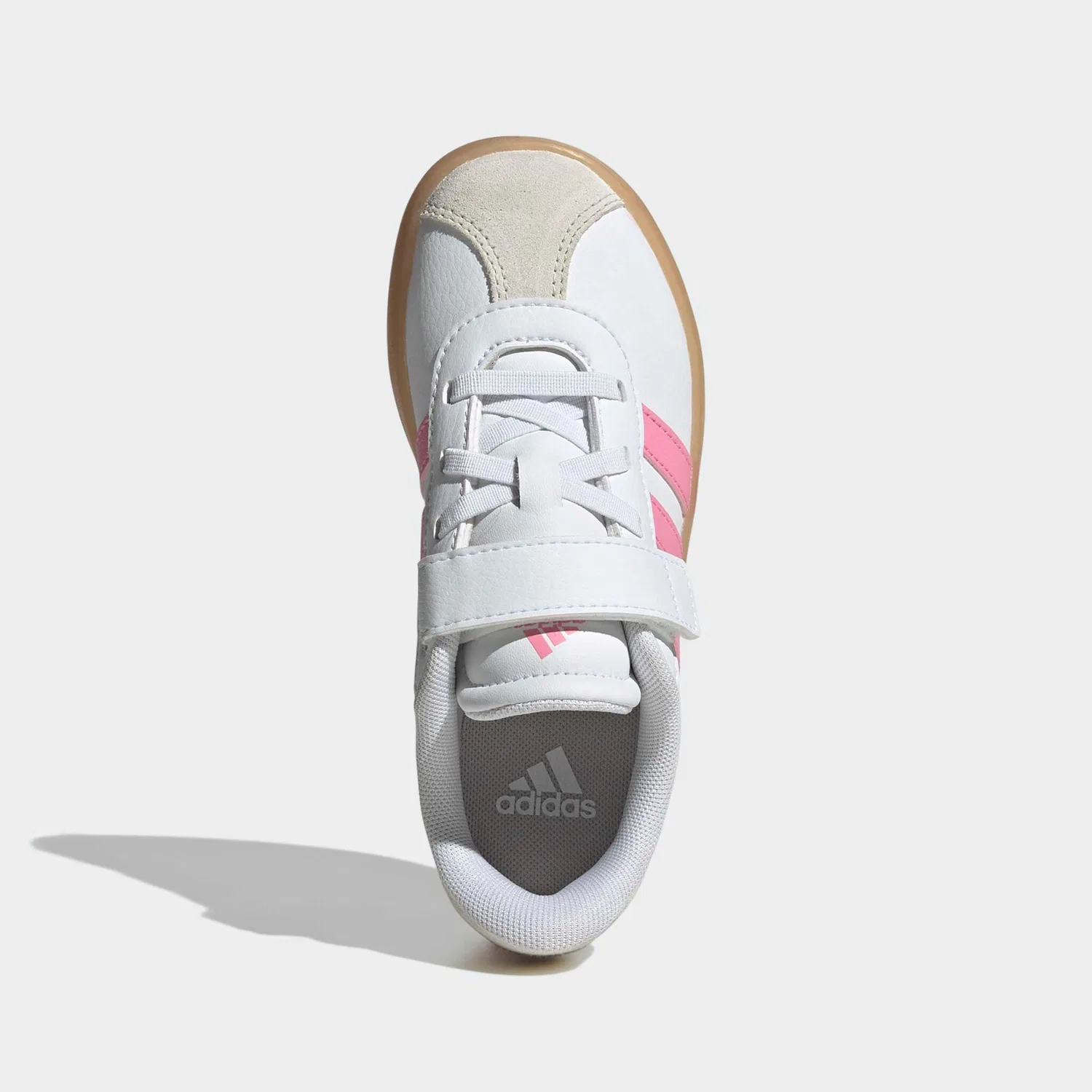 Детские спортивные кроссовки в стиле скейт Adidas Sportswear, Cloud White/Bliss Pink — фото 4