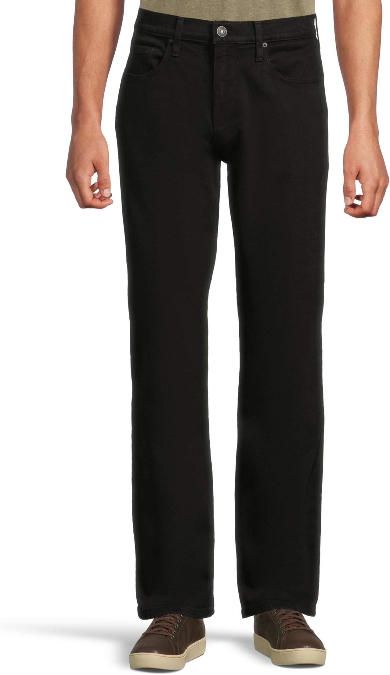 

Джинсы Paige Doheny Transcend Vintage Relaxed Straight Leg Jeans in Black Shade, цвет Black Shade