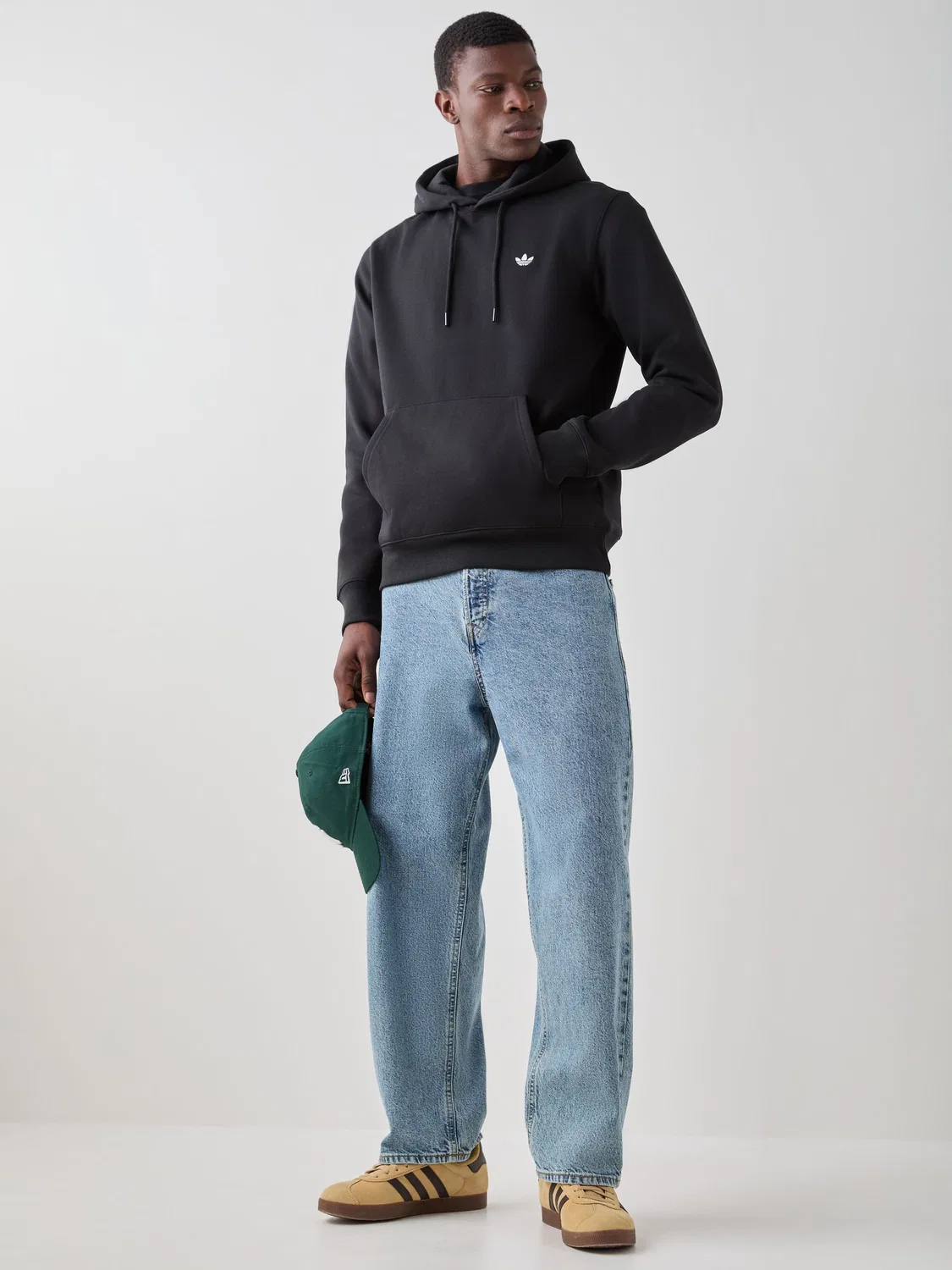 Худи Regular Fit, adidas Originals Trefoil Essentials, черный — фото 3
