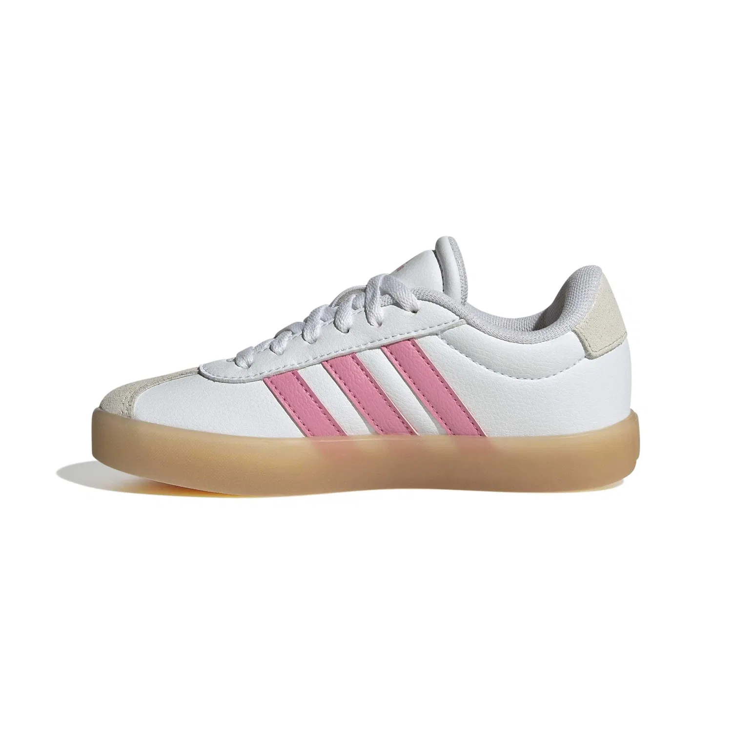Детские кроссовки для мальчиков с принтом Vl Court 3.0 Adidas, Ftwr White Bliss Pink Alumina
