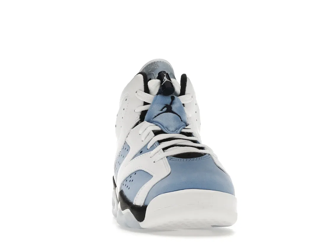 Детские кроссовки с верхом из нубука и кожи Jordan 6 Retro UNC White GS Jordan, University Blue/White/College Navy/Black — фото 2