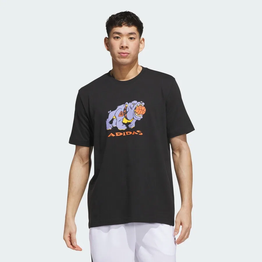 Футболка ADIDAS PERFORMANCE Performance Shirt 'That Dawg in Em' черного цвета — фото 2