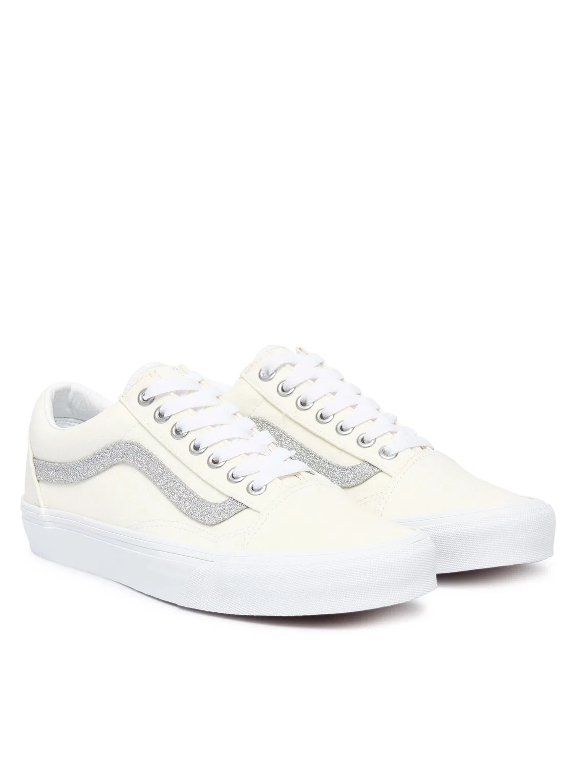 Тканевые кроссовки для девочки Old Skool Vans, кремовый — фото 2