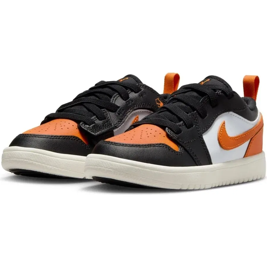Кроссовки детские с липучками Jordan 1 Low Alt PS Nike, Зелено-белый