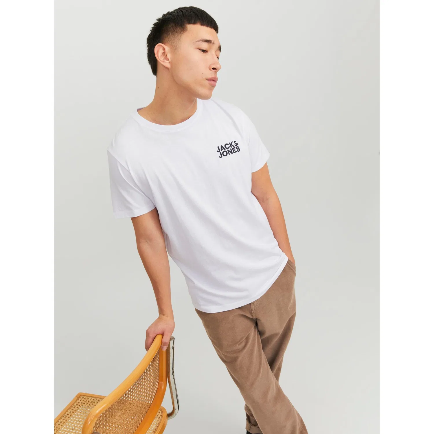 Детская хлопковая футболка с логотипом Jack & Jones, White — фото 2