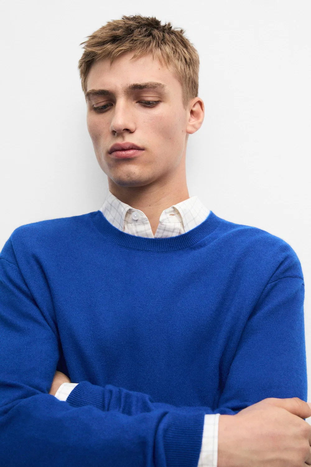 Свитер Massimo Dutti, кашемировый, синий — фото 4