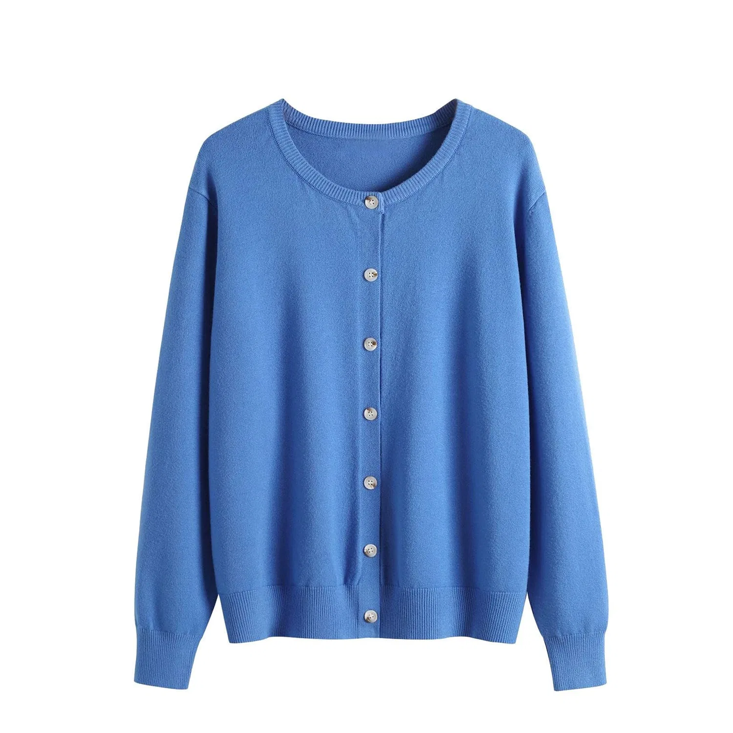 Женский кардиган с длинным рукавом классический, Blue