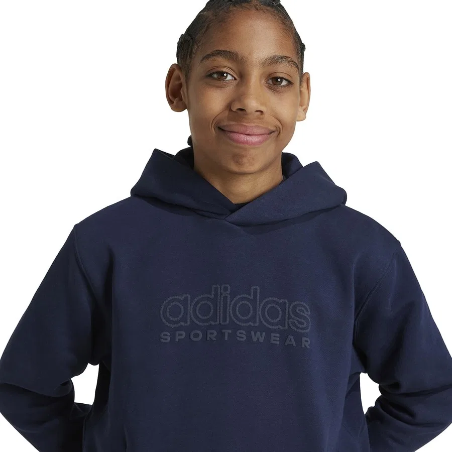 Детский свитшот с капюшоном All Szn Graphic adidas, Черный — фото 4