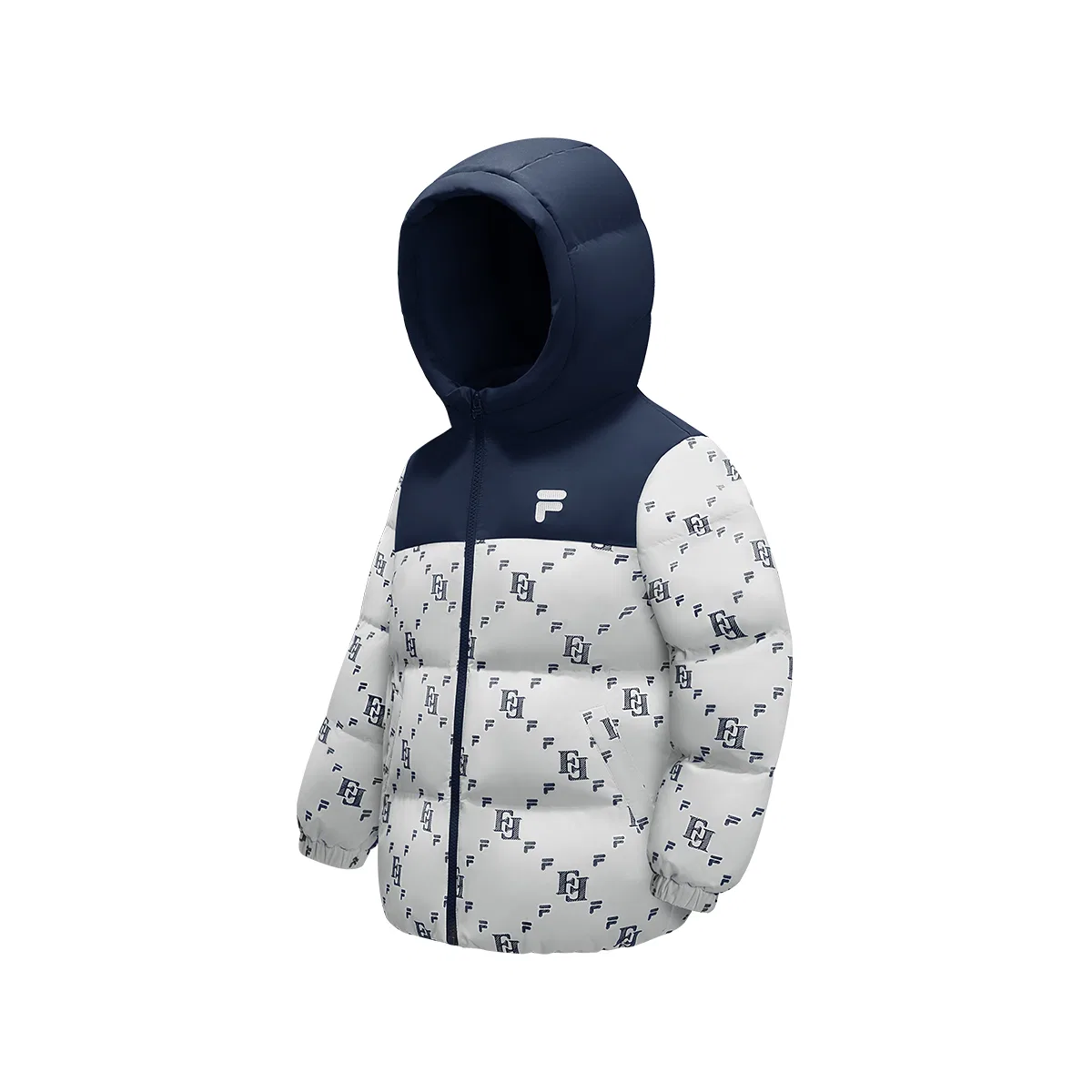 Детская куртка-пуховик с капюшоном утепленная FILA KIDS, All Over Print 2