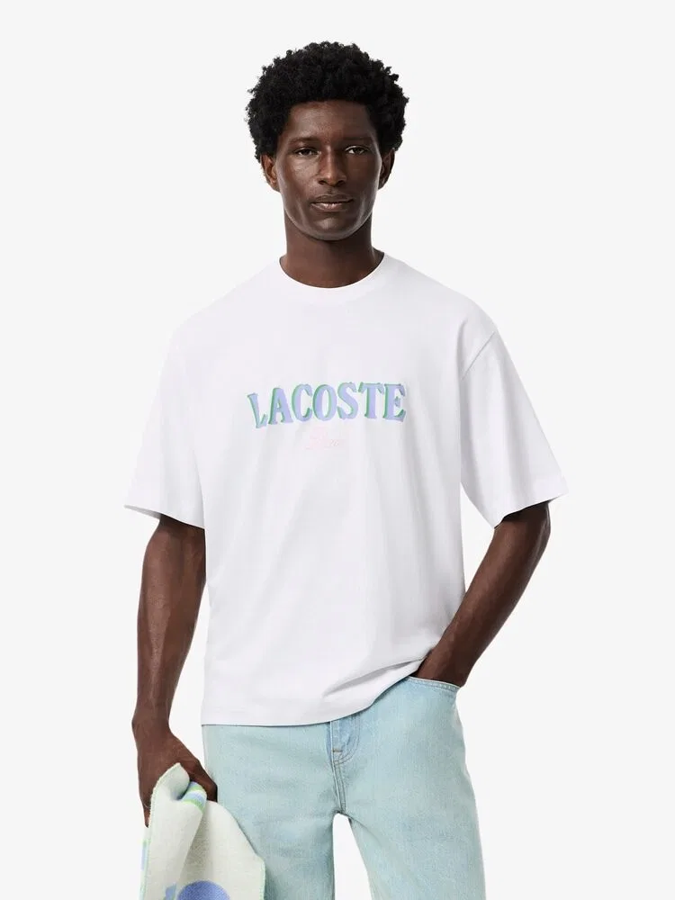 Футболка с принтом Holiday Lettering LACOSTE