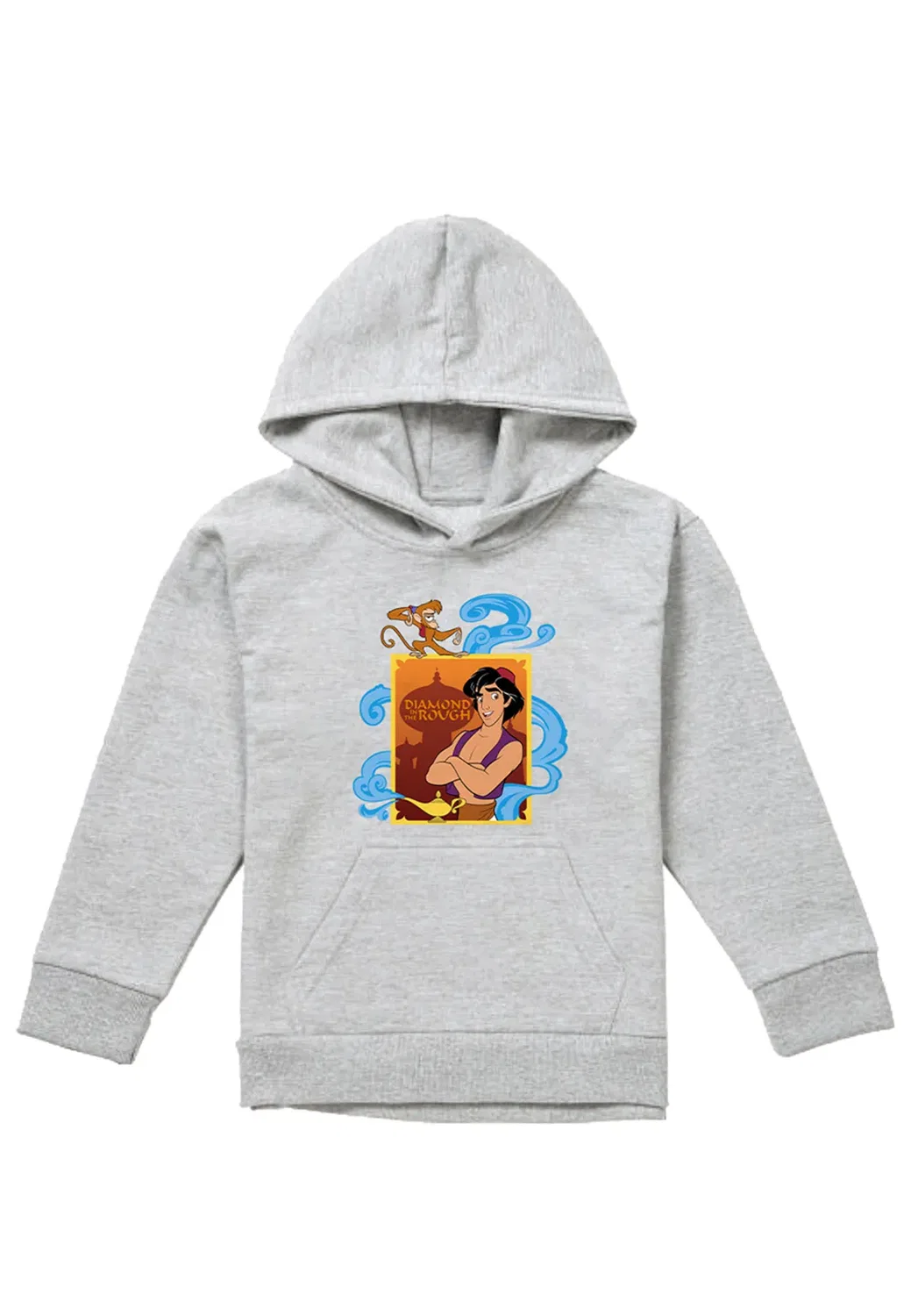 Детский худи с принтом Aladdin Diamond in the Rough, Disney, Athletic Heather