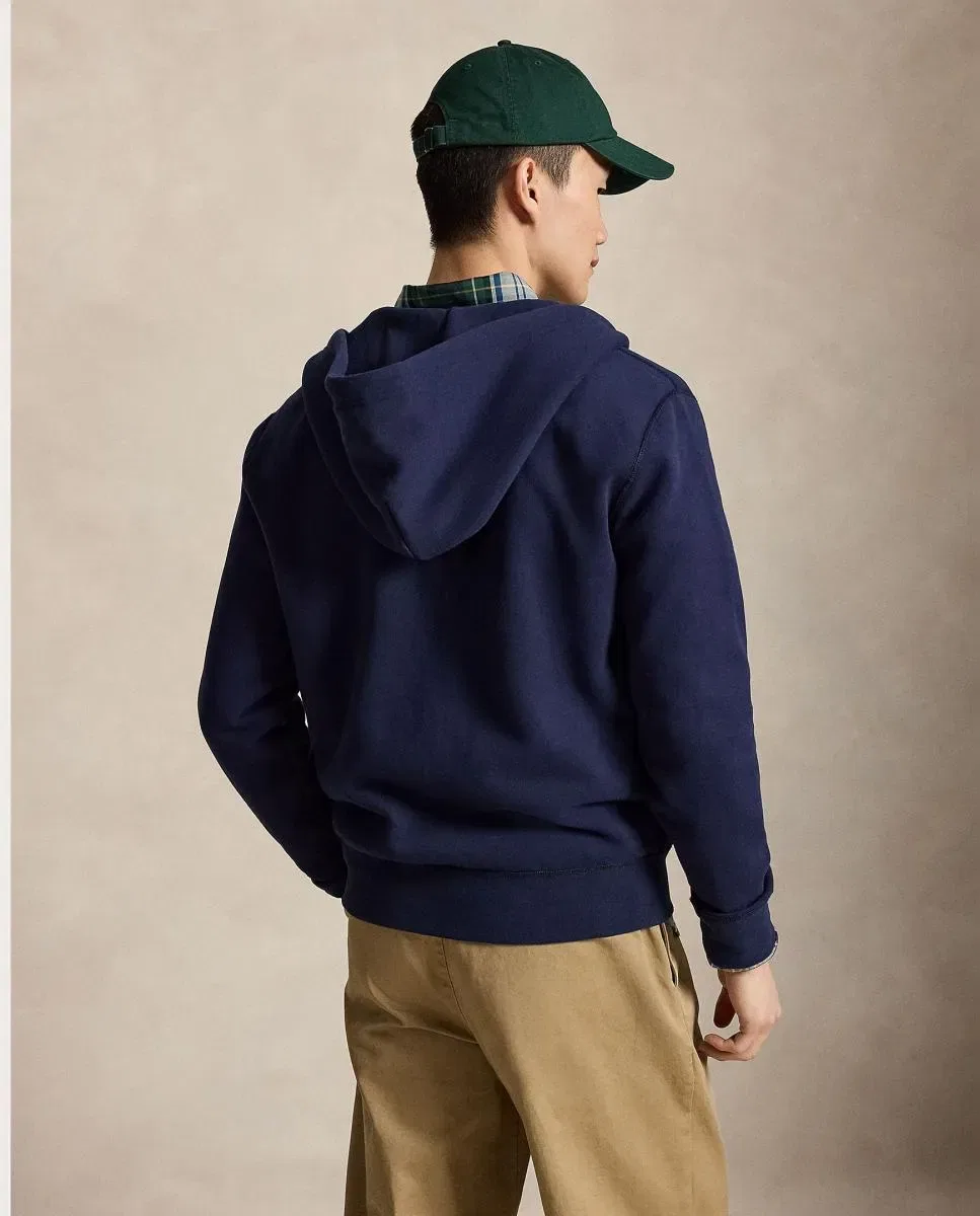 Мужская худи на молнии RL с капюшоном Polo Ralph Lauren, Azul Marino — фото 2