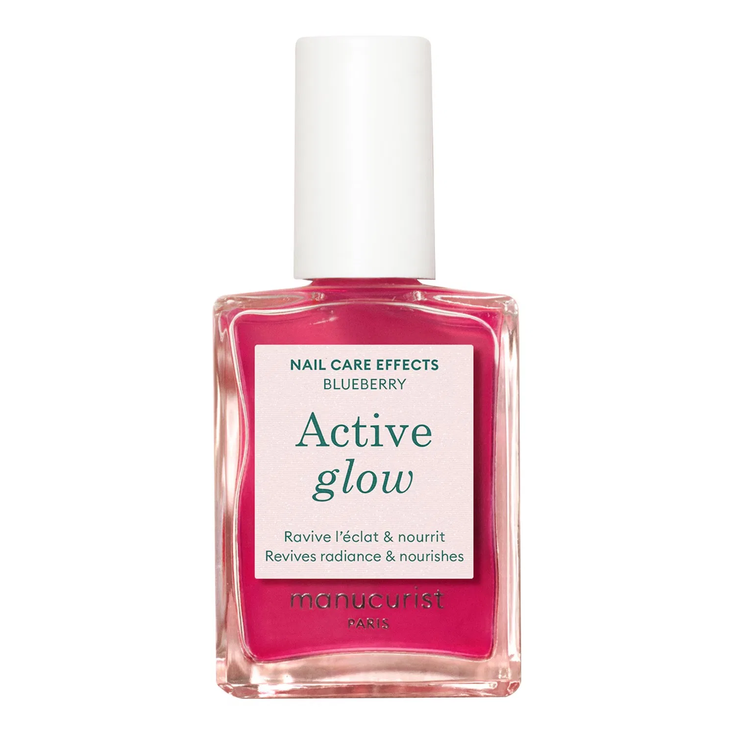 Уходовый лак для ногтей Active Glow с эффектом здорового блеска, 15 мл, MANUCURIST, Blueberry