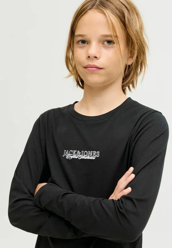 Футболка с длинными рукавами для подростков Jack & Jones Junior, черный — фото 4