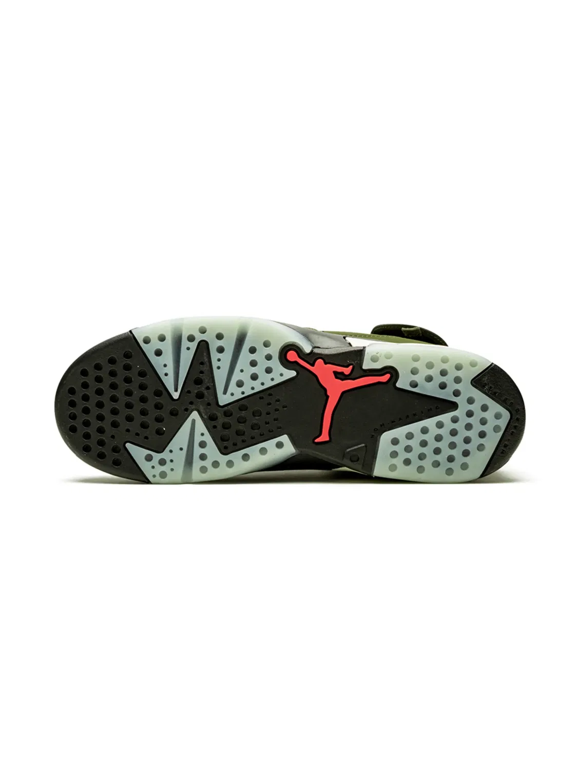 Кроссовки Air Jordan 6 "Cactus Jack", оливковый — фото 4