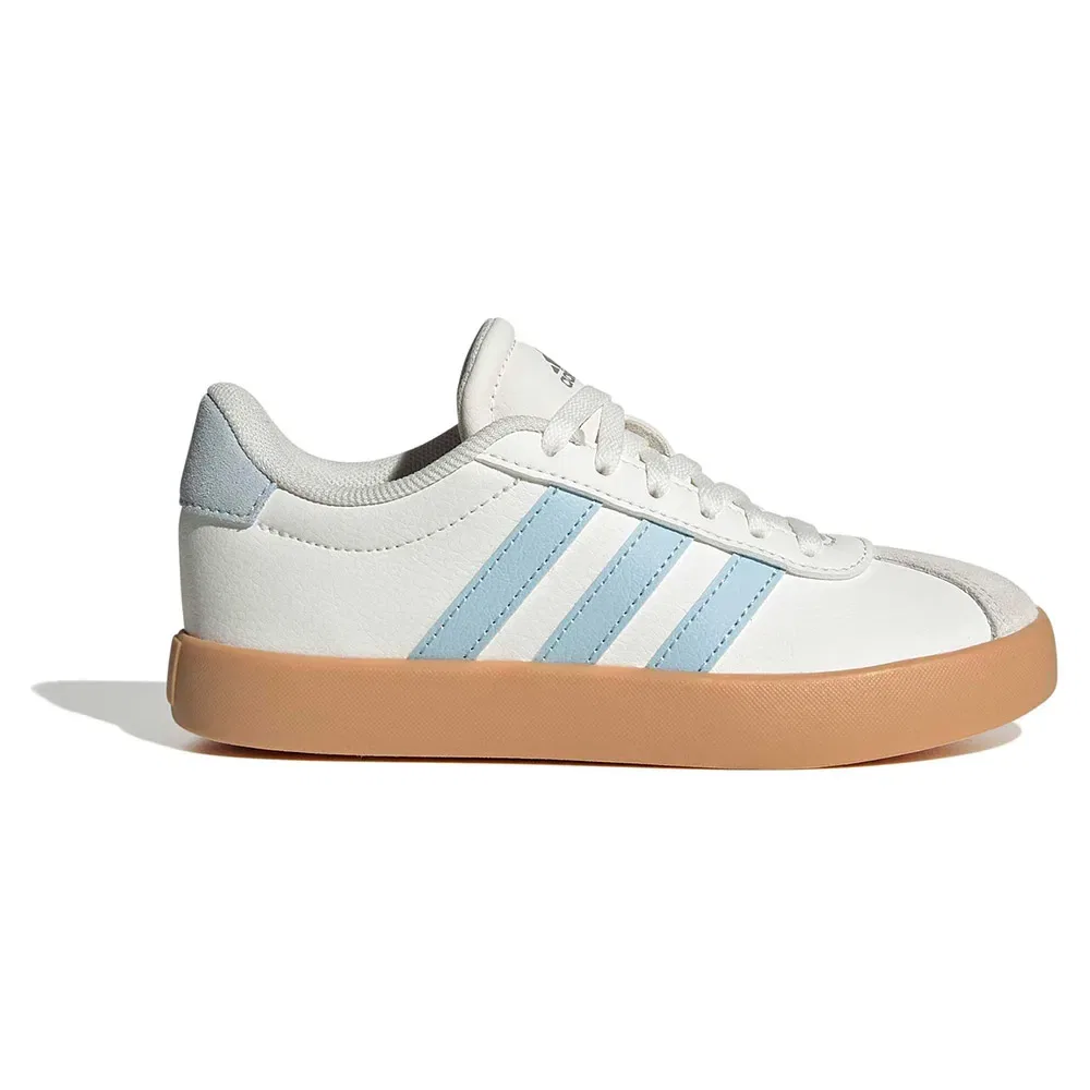 Детские кроссовки для девочек из замши VL Court 3.0 Adidas, White