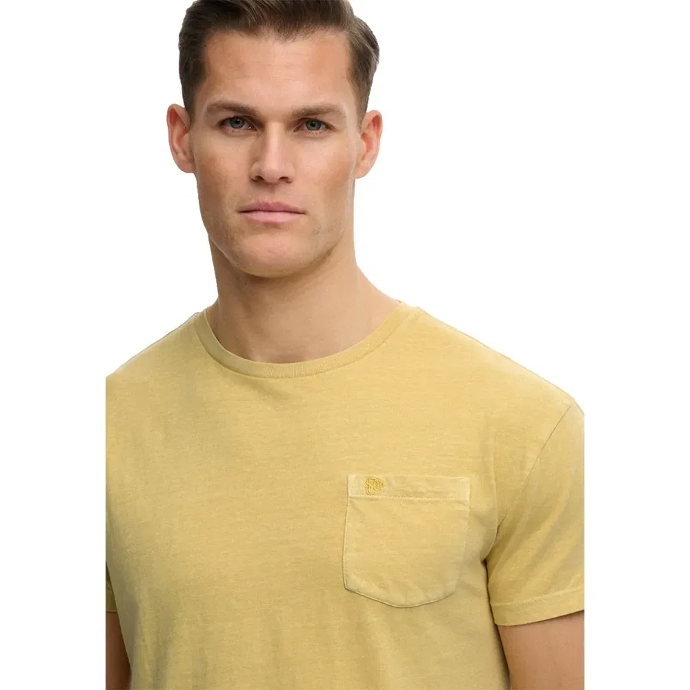 Футболка с коротким рукавом Cotton Classic Linen Pocket Superdry, желтый — фото 4