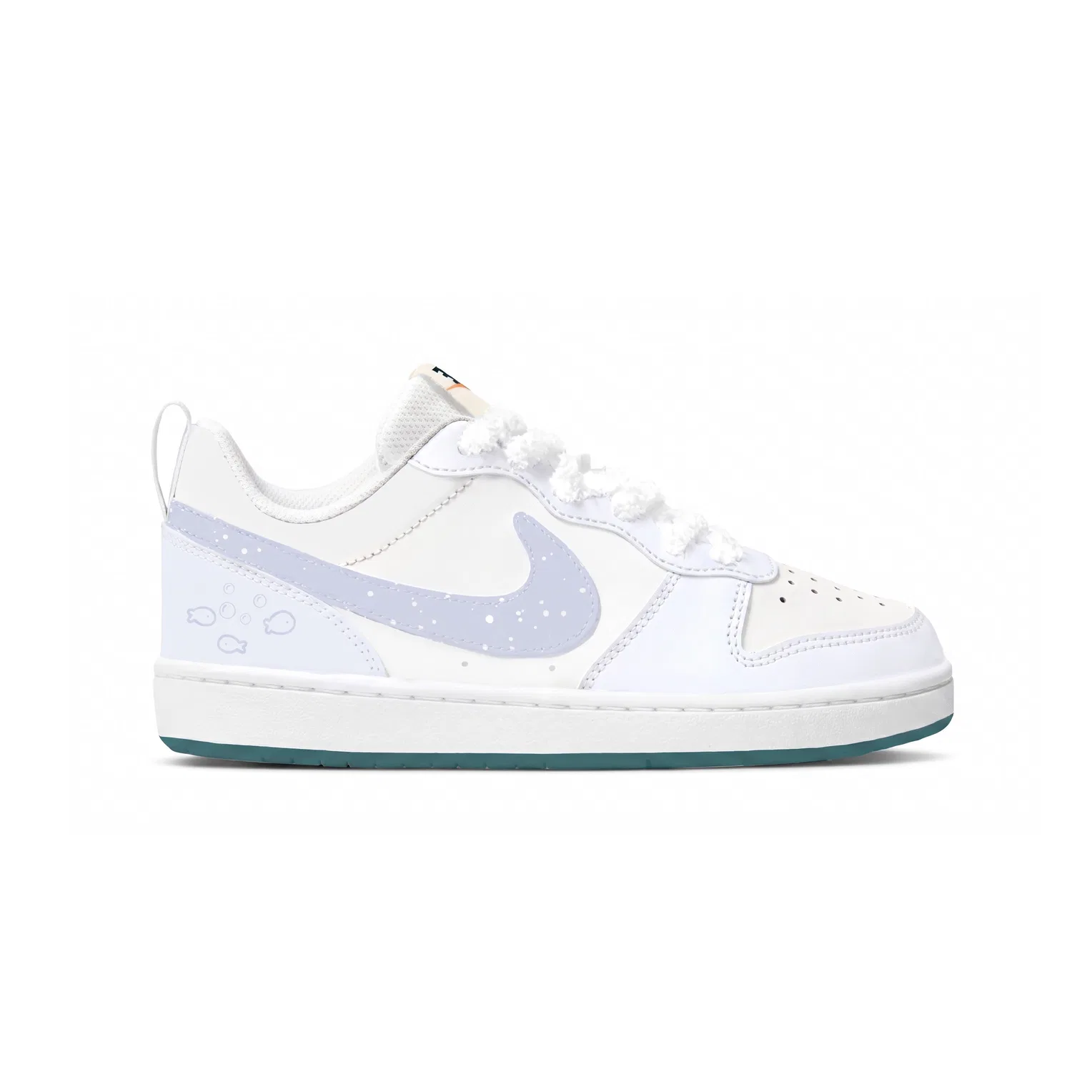 Детские кроссовки для скейтбординга с низким верхом Nike Court Borough 2, Light Blue — фото 4