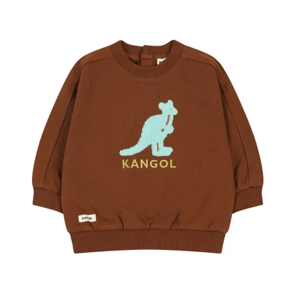 Свитшот детский с графическим принтом, rc 0968, Kangol Kids, коричневый