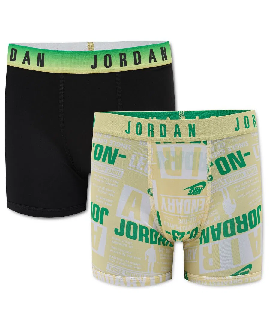 Трусы-боксеры с принтом Dri-FIT, комплект из 2 шт Jordan, Lemon Wash/Black