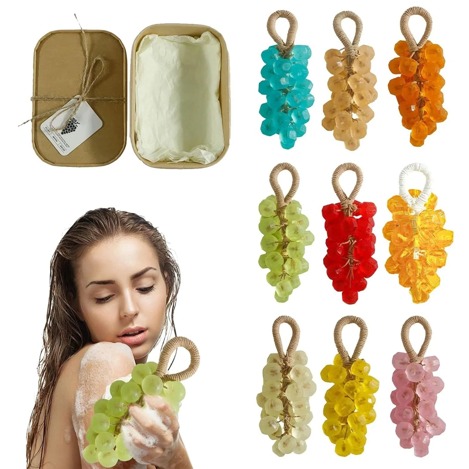 Мыло ручной работы в виде грозди винограда, Generic, 150 г, Z-9pcs