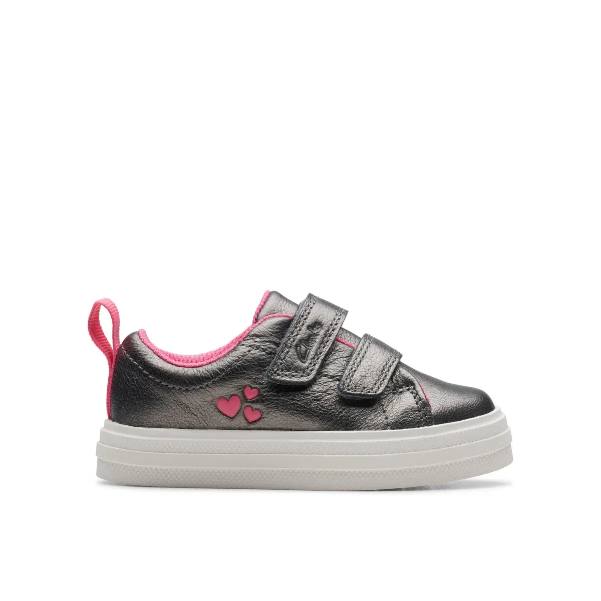 Детские кроссовки с липучкой Nova Teen Clarks, Metallic