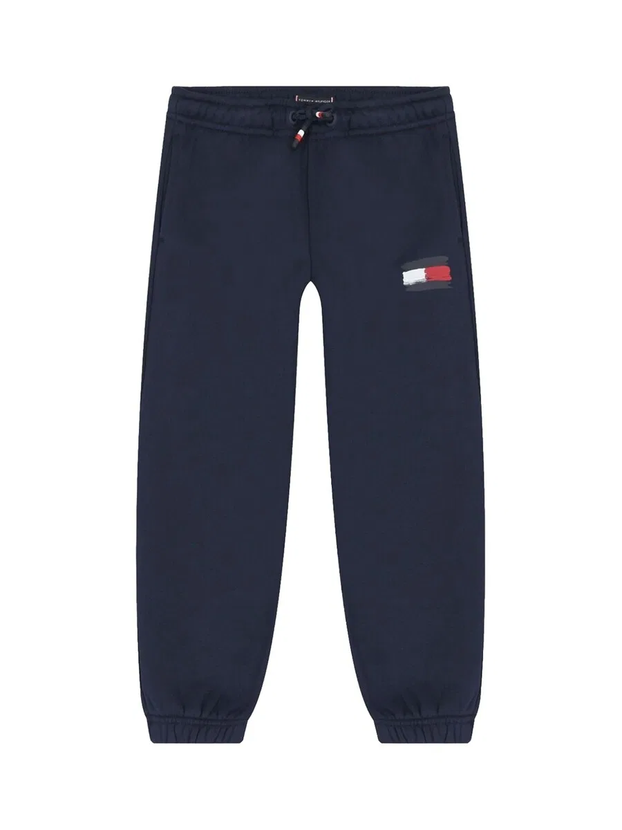 Детские брюки Tommy Hilfiger Kids обычного цвета, синие