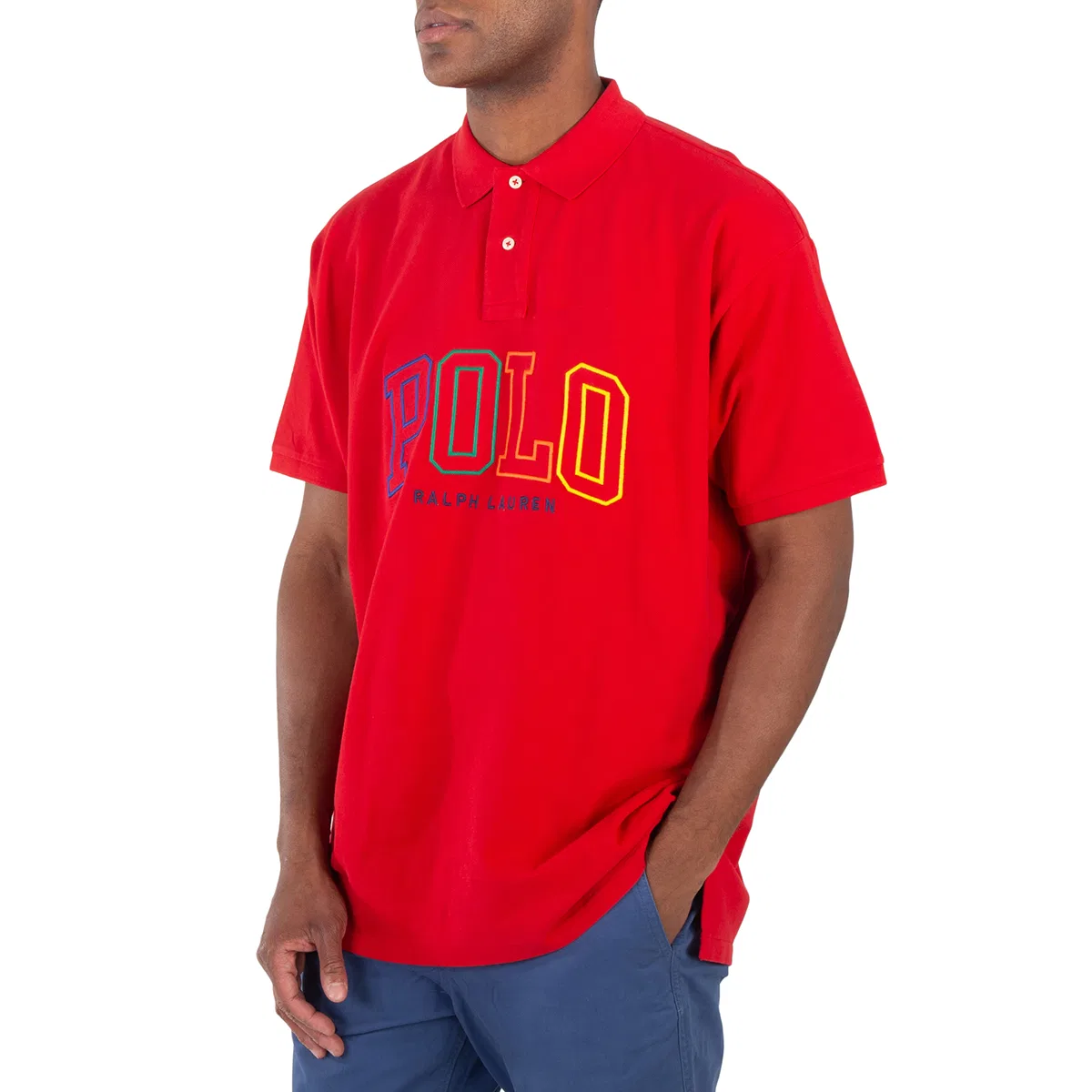 Поло Polo Ralph Lauren Big Fit Logo Mesh с длинным рукавом Polo Ralph Lauren, Red — фото 2