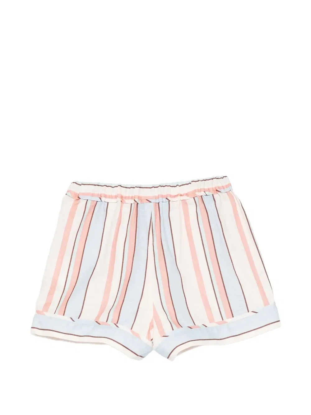 Короткие шорты в полоску на резинке aylight Zimmermann Kids, бежевый — фото 2