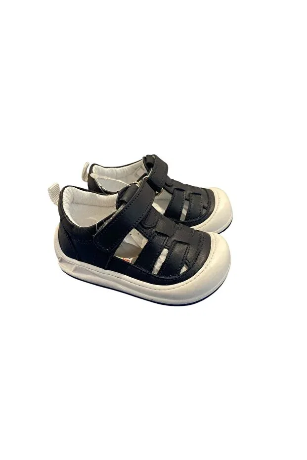 Детская ортопедическая обувь для мальчиков из кожи Pappikids, Navy Blue