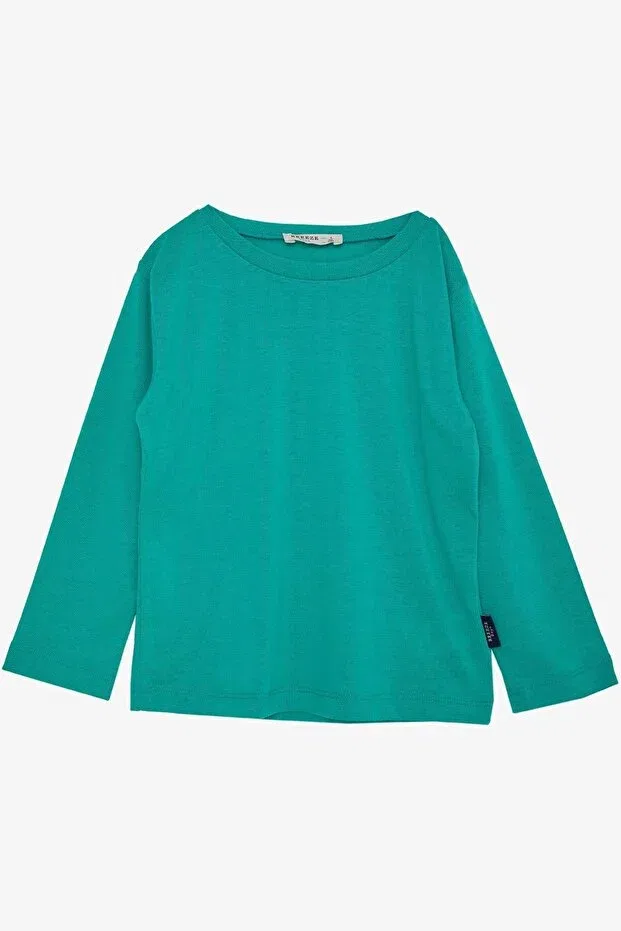Детская футболка с длинным рукавом Basic Breeze, Green