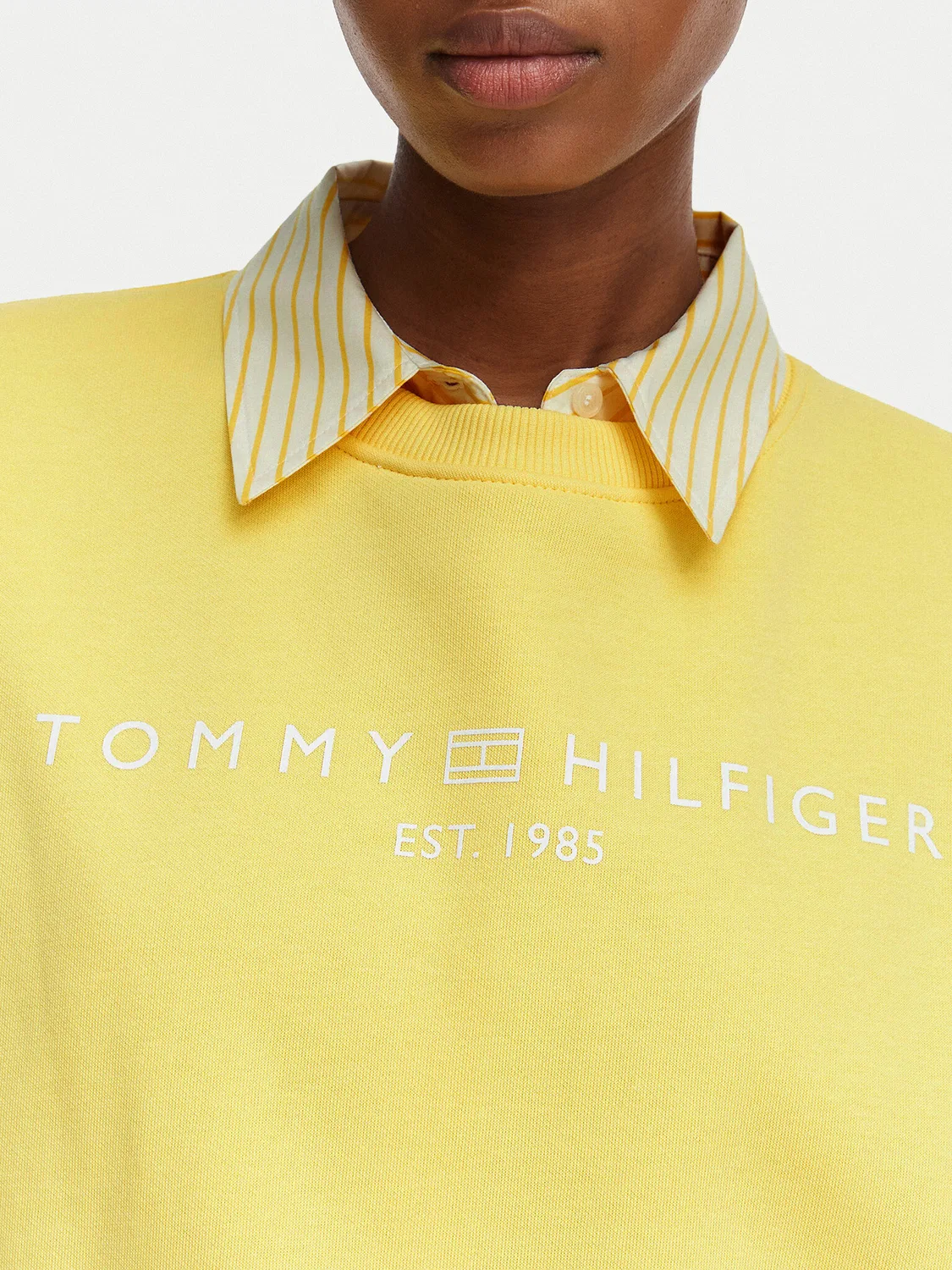 Женская толстовка стандартного кроя Ext Corp Tommy Hilfiger, светло-желтый — фото 4